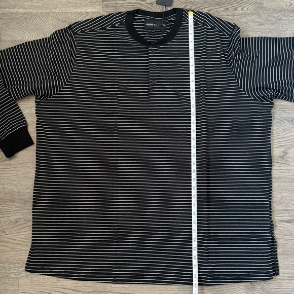 Good Counsel Wanzer Long Sleeve‎ Striped Henley Shirt Size 2XL Black/White - NWT - Picture 11 of 13